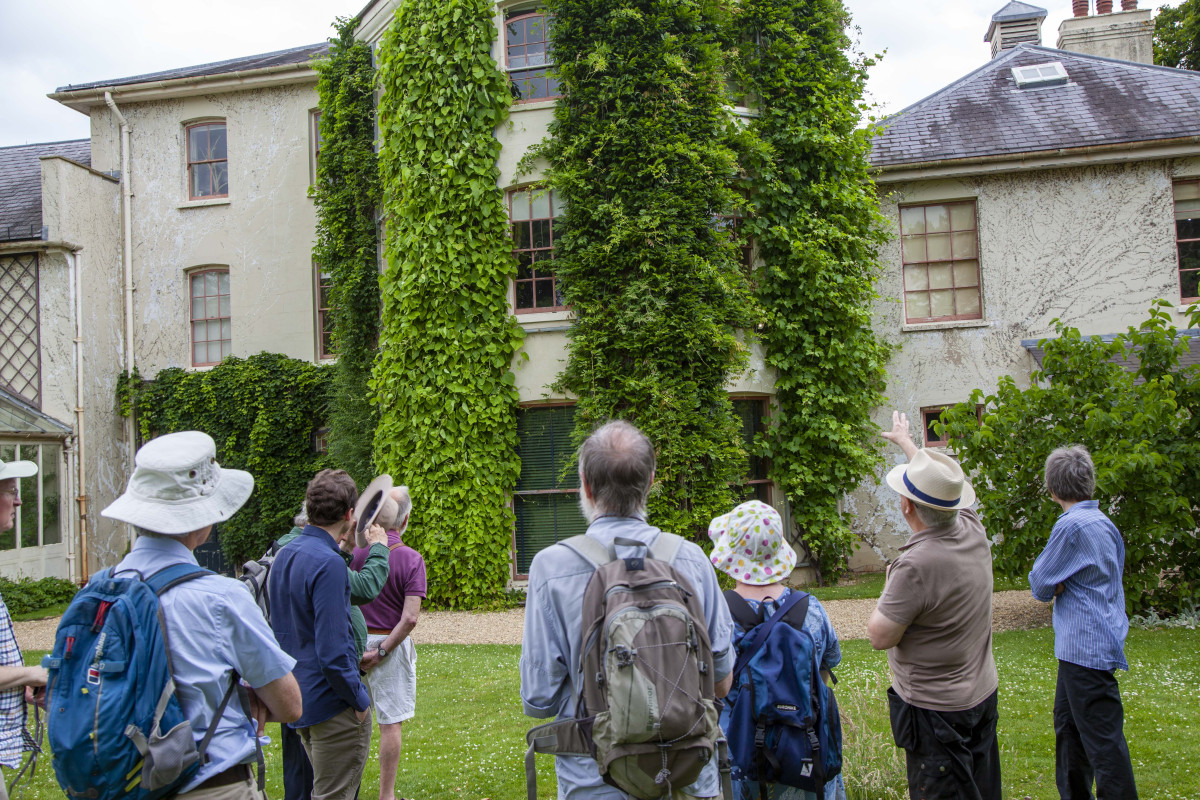 CPS members on a guided tour of the gardens at Down House.